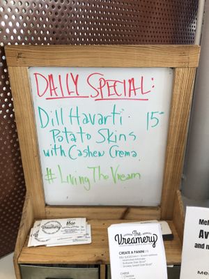 New daily specials  at The Vreamery in Paso Robles