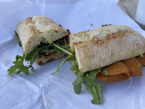 The salami sandwich  at The Vreamery in Paso Robles