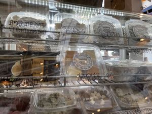 One of the many beautiful cheese displays here.  at The Vreamery in Paso Robles