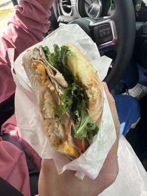 Plant based turkey panini  at The Vreamery in Paso Robles