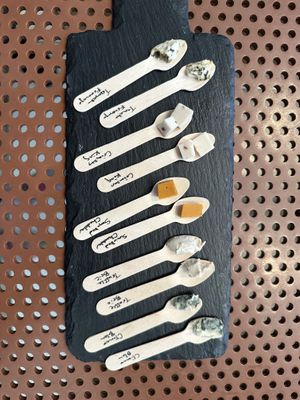 Cheese sampler plate   at The Vreamery in Paso Robles