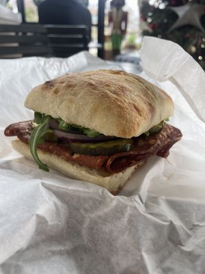 Smiling salami. Soooo good   at The Vreamery in Paso Robles