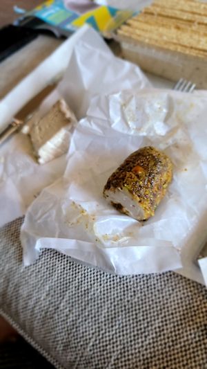 Pistachio chevre and truffle brie at The Vreamery in Paso Robles