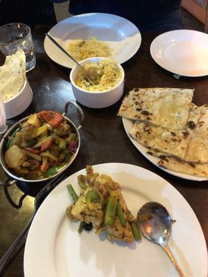 Delicious vegetable curry with extra vegetables!! Yummy!  at Goa Indian Fusion in Gold Coast
