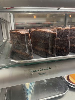 Vegan choc fudge cake  at Martha's Country Bakery in Brooklyn