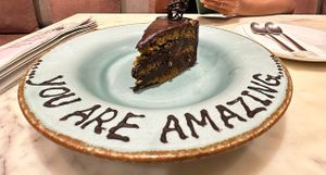 Delicious chocolate cake  at Earth Cafe @ Waterfield in Mumbai