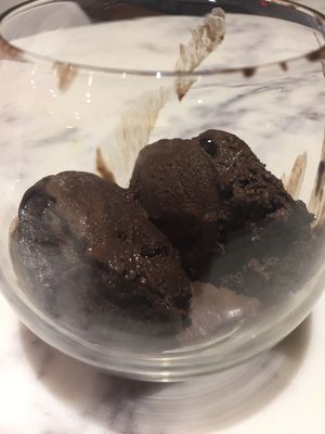 Dark Chocolate Vegan Ice Cream OMG So damn good at Earth Cafe @ Waterfield in Mumbai