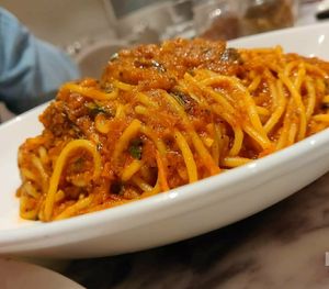 Spaghetti with meet balls at Earth Cafe @ Waterfield in Mumbai