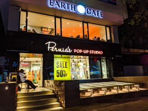 Outside of Earth Cafe at Earth Cafe @ Waterfield in Mumbai