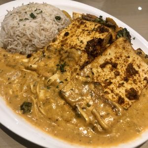 Jerk Tofu with Rice at Earth Cafe @ Waterfield in Mumbai