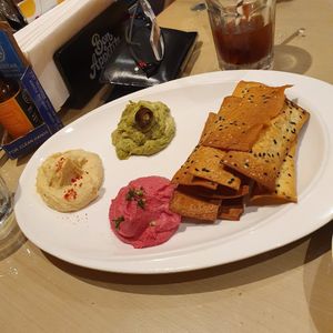 Hummus platter - Small portion. at Earth Cafe @ Waterfield in Mumbai