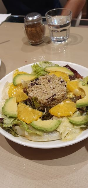 Avocado, orange, quinoa salad at Earth Cafe @ Waterfield in Mumbai