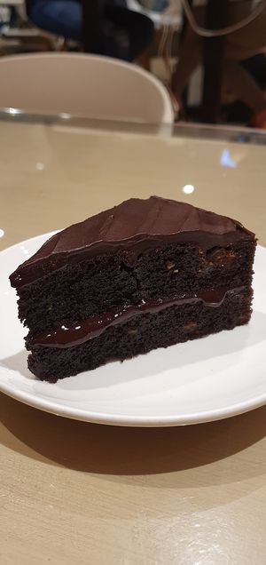 Gluten-free chocolate orange cake - Yum! ✅ at Earth Cafe @ Waterfield in Mumbai