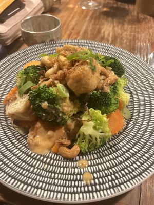 Mixed vegetables & tofu w/peanut sauce   at Phat Elephant in Brisbane