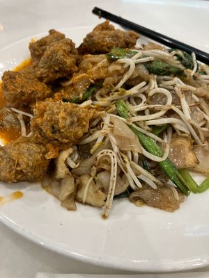 Noodles with mock mutton  at PappaRich in Brisbane