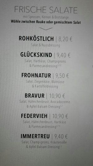 Salads...ask if you can mix the ingredients for more vegan variety at Hans im Glück  in Hagen