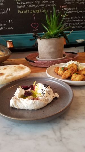 Labneh, calamari at Radis in Montreal