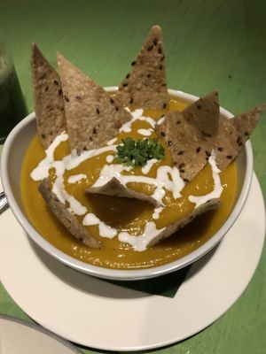 Soup pumpkin sweet potato  at Ubud Gluten Free Kitchen in Ubud