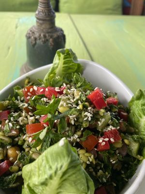 Mediterranean salad  at Ubud Gluten Free Kitchen in Ubud