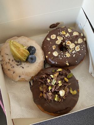 lemon poppyseed & crunchy hazelnut donuts  at COCO Donuts in Brussels