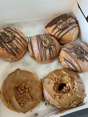Chocolate bomb and chocolate speculoos. at COCO Donuts in Brussels