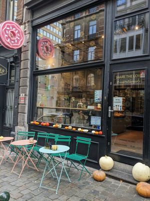 view from outside at COCO Donuts in Brussels