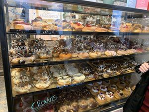 Vegan in the top left at COCO Donuts in Brussels