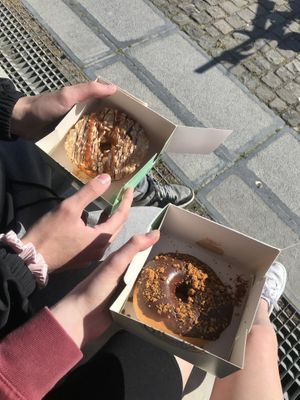Chocolate & spéculos vegan donut at COCO Donuts in Brussels