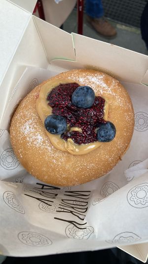 Peanut custard filled donut: tasty!  at COCO Donuts in Brussels