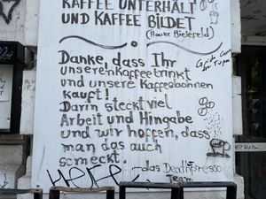 sign at Death Presso in Hamburg