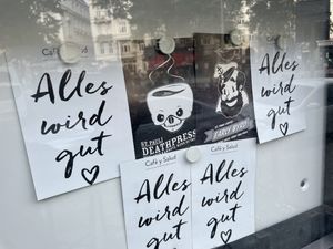 signs at Death Presso in Hamburg