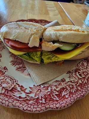 Salami & Cheese toasted sandwich at Death Presso in Hamburg