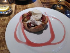 Rhubarb gallette (June 2022) at The Greave Dunning in Wirral