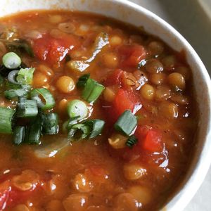 organic lentil soup at Roots Natural Foods in Leominster