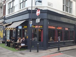 Outside at Oasi Burger in East London