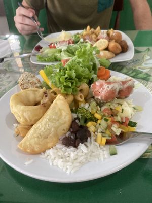 Buffet plate   at Picanha's Grill in Porto Alegre
