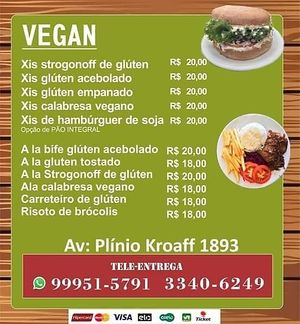 Parte do cardápio at Picanha's Grill in Porto Alegre