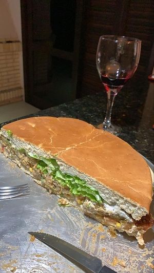 Xis calota ao meio at Picanha's Grill in Porto Alegre