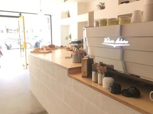 Roast their own beans, make a damn fine flat white, not a drop of cow's milk in sight! at The Fields Beneath in North West London