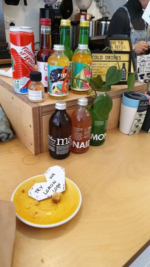 Drink options at The Fields Beneath in North West London