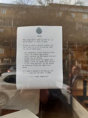 The Fields Beneath,  Camden closed. at The Fields Beneath in North West London