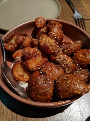Harissa potatoes at Sumac in Reykjavik