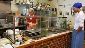 Steam table at Jolo's Kitchen in New Rochelle