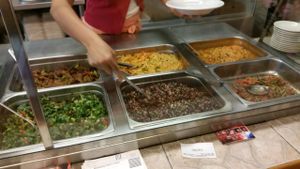 Steam table at Jolo's Kitchen in New Rochelle