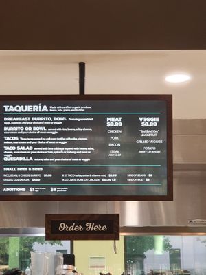 A few vegan & vegetarian menu options at Sacramento Natural Foods Co-op in Sacramento