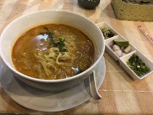 Vegan Khao Soi at Aroy Dee in Chiang Mai