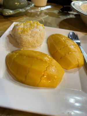 Mango sticky rice  at Aroy Dee in Chiang Mai