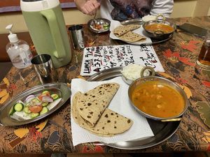 Lunch special, made vegan on request  at Ahuja in Beppu