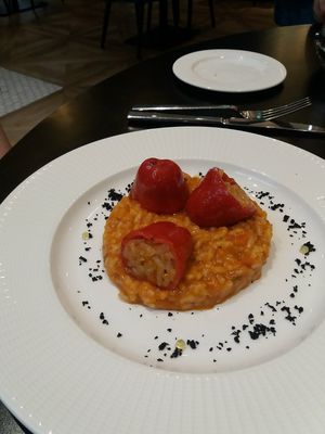 Stuffed peppers risotto at 10 Fleet Street in Dublin
