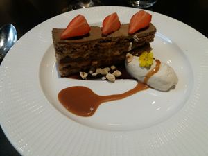 Hazelnut mocha cake at 10 Fleet Street in Dublin